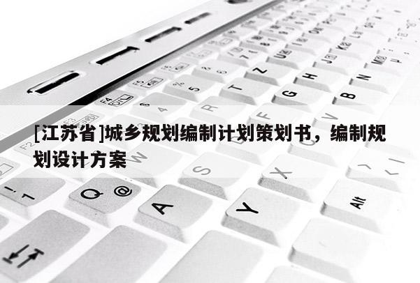 [江蘇省]城鄉規劃編制計劃策劃書，編制規劃設計方案
