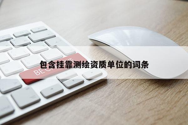 包含掛靠測繪資質(zhì)單位的詞條